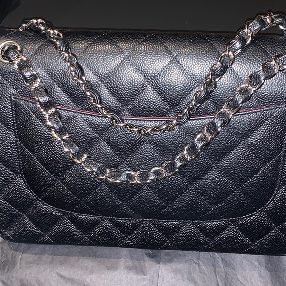 Chanel jumbo caviar classic double flap silver - Picture 7 of 13